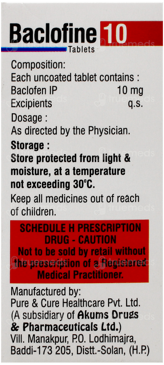 Baclofine 10 Tablet 10